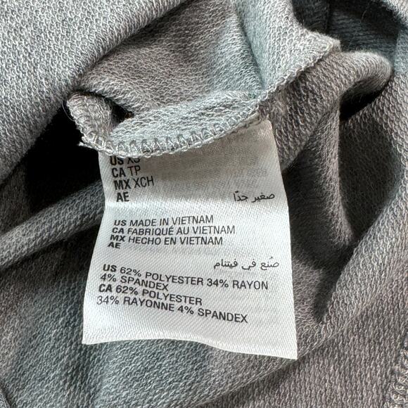 Ideology Activewear Womens Top‎ Size XS Gray Long Sleeve Crew Neck Tie Waistline - Picture 9 of 10